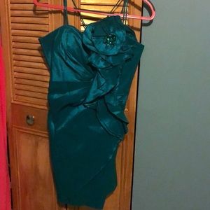 Teal cocktail dress